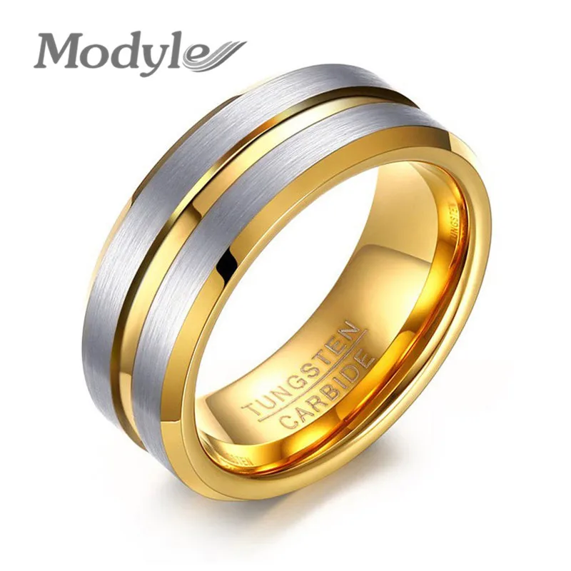 Mostyle 2020 новые золотые 8 мм вольфрамовые кольца для мужчин|tungsten rings for men|tungsten ringring |