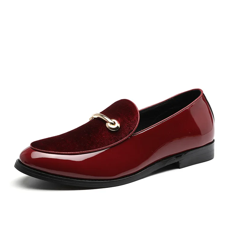 2018 Fashion Pointed Toe Dress Shoes Men Loafers Patent Leather Oxford for Formal Mariage Wedding Plus size 48 | Обувь