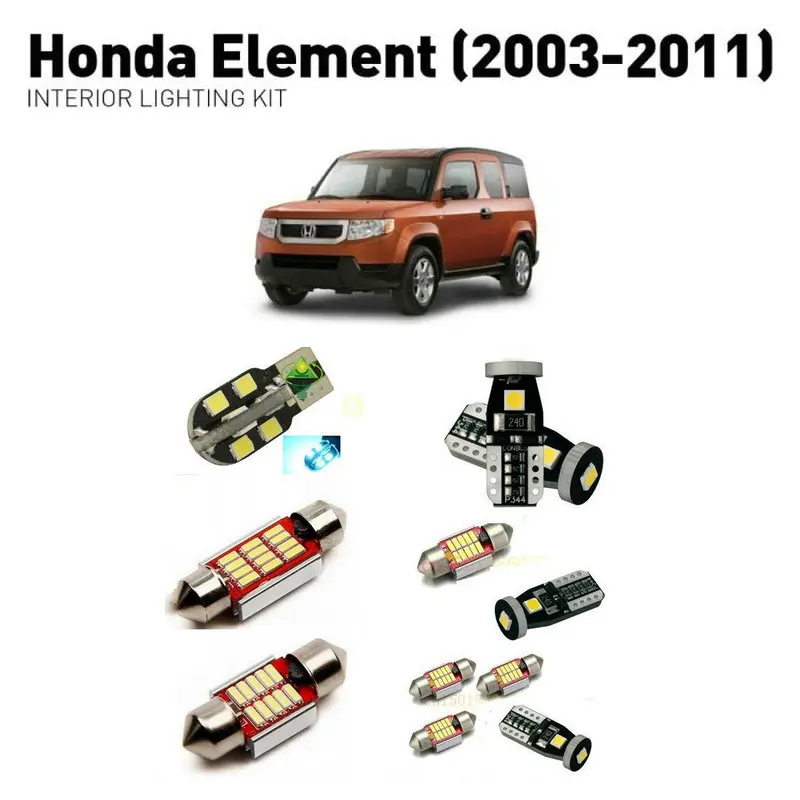 Светодиодные внутренние светильники для Honda element 2003-2011 6 шт. светодиодные фонари для автомобилей комплект освещения автомобильные лампы Canbus