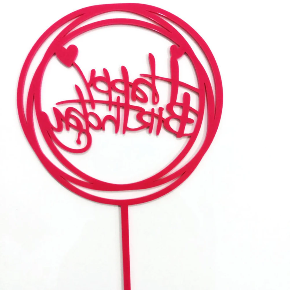 3pcs Happy Birthday Cake Topper Acylic Cupcake Toppers Decorating Food Picks Party Supplies Favors (Random Color) | Дом и сад