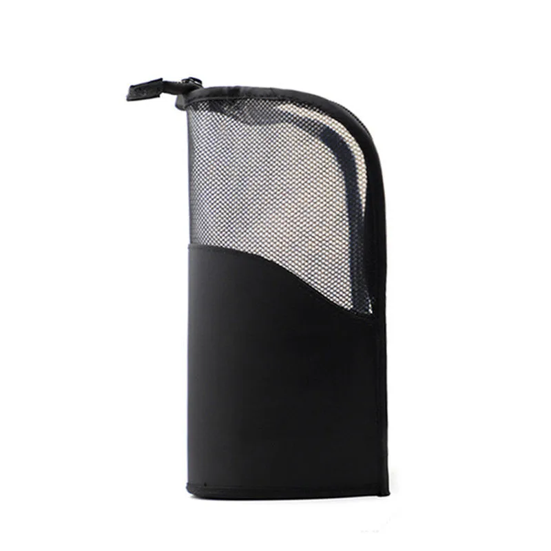 makeup brush bag Черная Дорожная сумка для кистей для макияжа на молнии, пустая сумка-Органайзер, Карманный держатель, набор сетчатых практичных косметических средств для макияжа, чехол для хранения инструментов - Handle Color: makeup brush bag