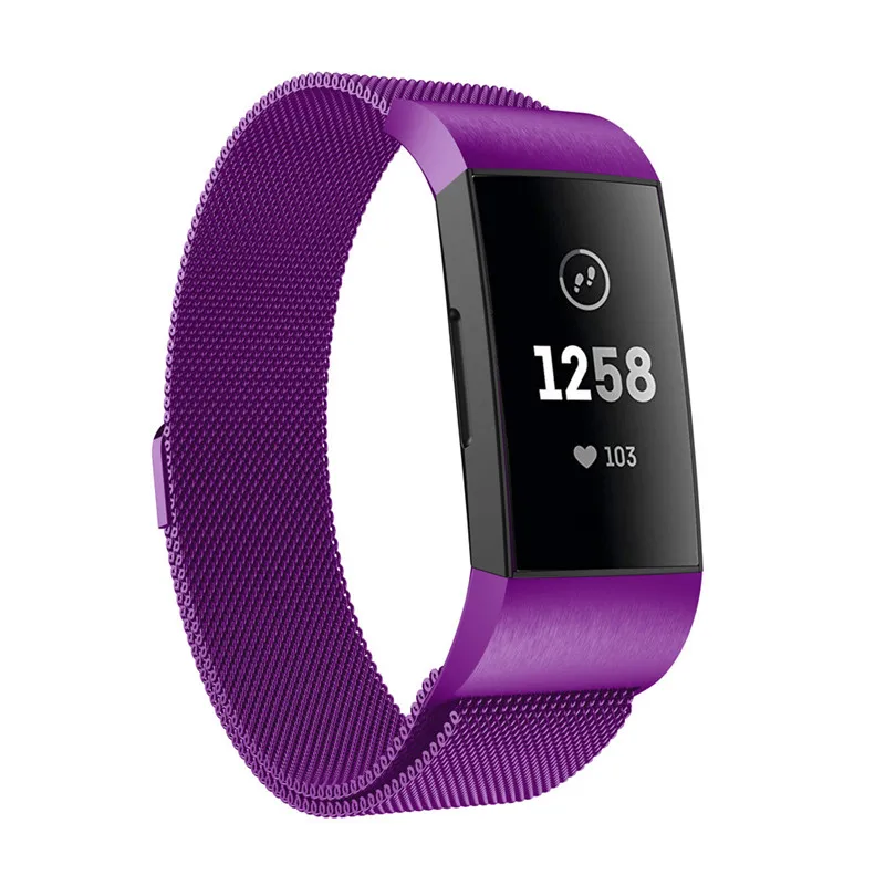 Для Fitbit Charge 3 Ремешки для наручных часов Ремешок для умных часов браслет на запястье из нержавеющей стали Миланская Магнитная Петля для Fitbit Charge3