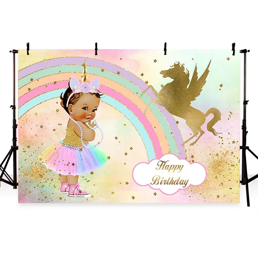 MEHOFOTO день рождения Единорог вечерние фотография Фон принцесса девочка детский