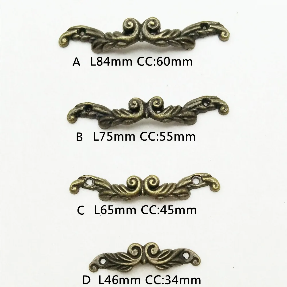 Винтажная Античная латунная ручка для мебели в классическом стиле шкафа