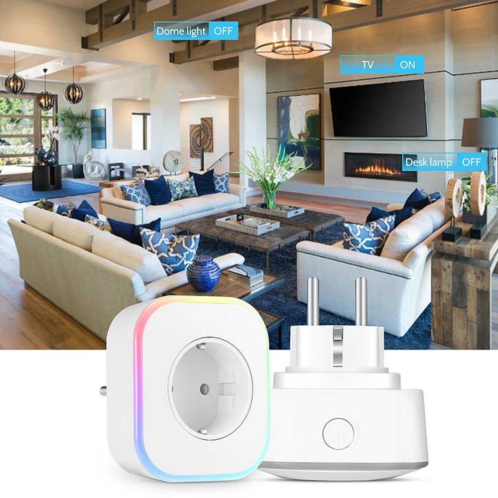 Смарт Мощность Разъем EU Wifi смарт розетка usb работает с Google Home мини Alexa Ifttt