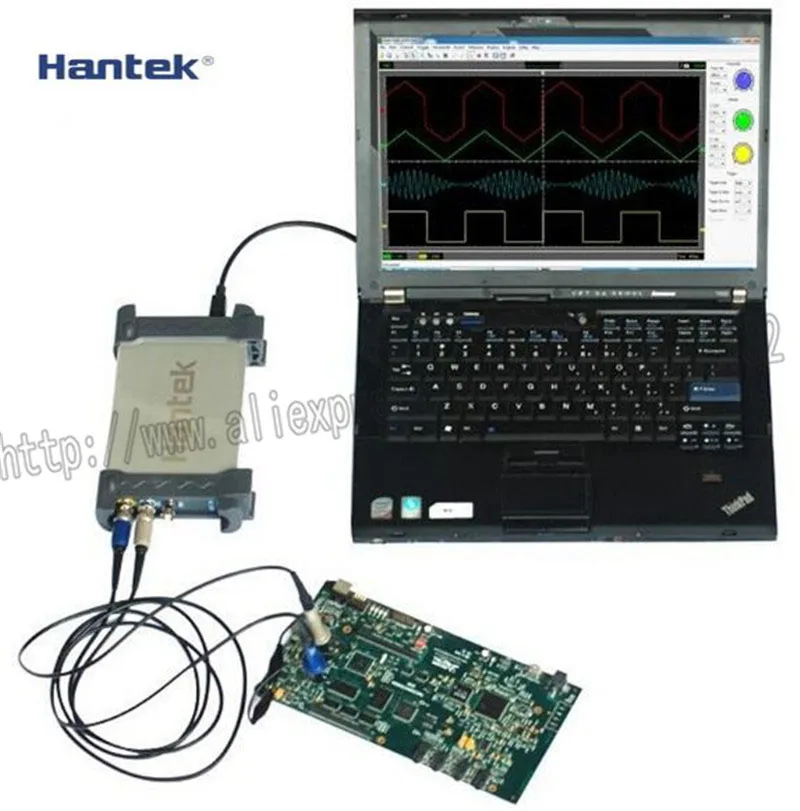Цифровой USB-осциллограф Hantek 6022BE виртуальная полоса пропускания 20 МГц 2 канала |