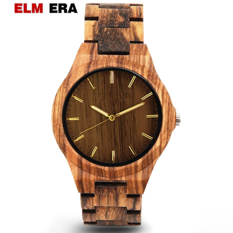 ELMERA relogio masculino деревянные часы стильные мужские часы Топ спортивные часы минималистичные деревянные часы