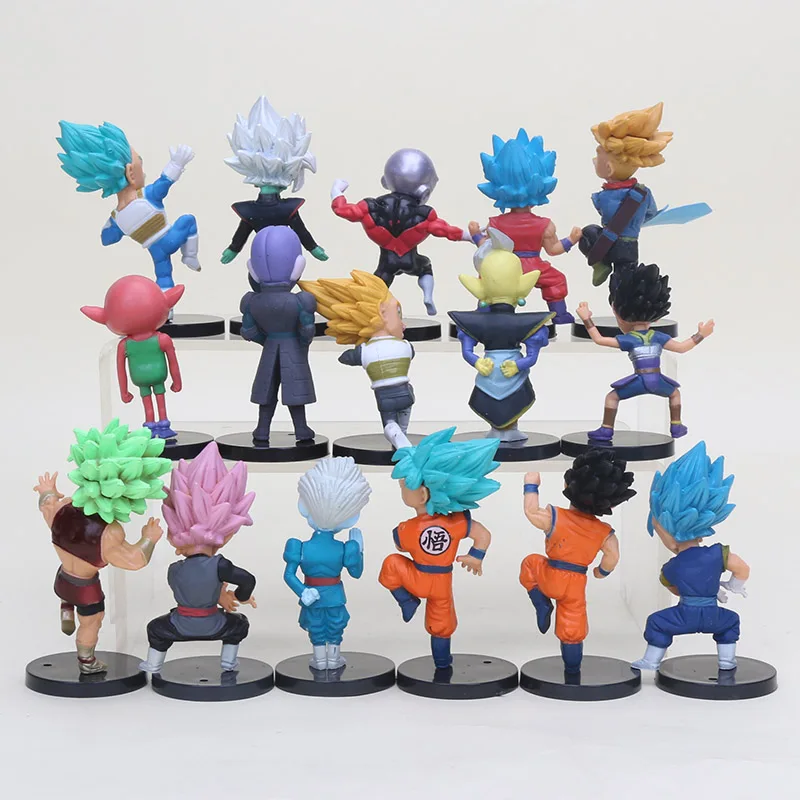 16 шт. 18 экшн фигурки Dragon Ball Super Saiyan Rose Black Son Goku Gohan Jiren Вегета плавки коллекционные