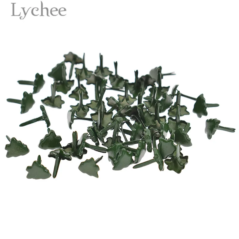 Lychee 50 шт. мини дерево Скрапбукинг Brads ручной работы Фотоальбом украшение DIY