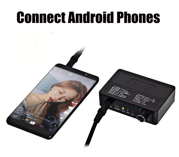 BUB PA358/368 DV SLR камеры UHF двойной беспроводной микрофон для интервью комплекты Кардиоидная запись микрофонный приемник веб-ролики микрофон