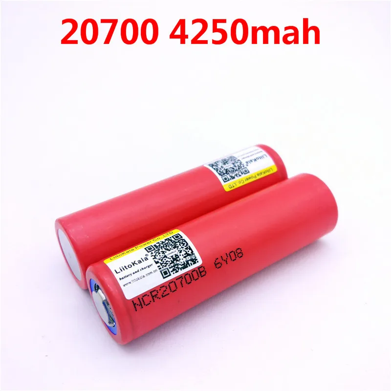 2 шт./лот Liitokala 20700B 20700 4250 мАч батарея NCR20700B высокой скорости 20A 20700|liitokala battery| |