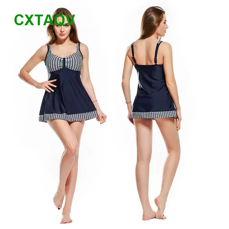 2018 новый купальник размера плюс 3XL 4XL 5XL 6XL с высоким эластичным принтом Ласточка