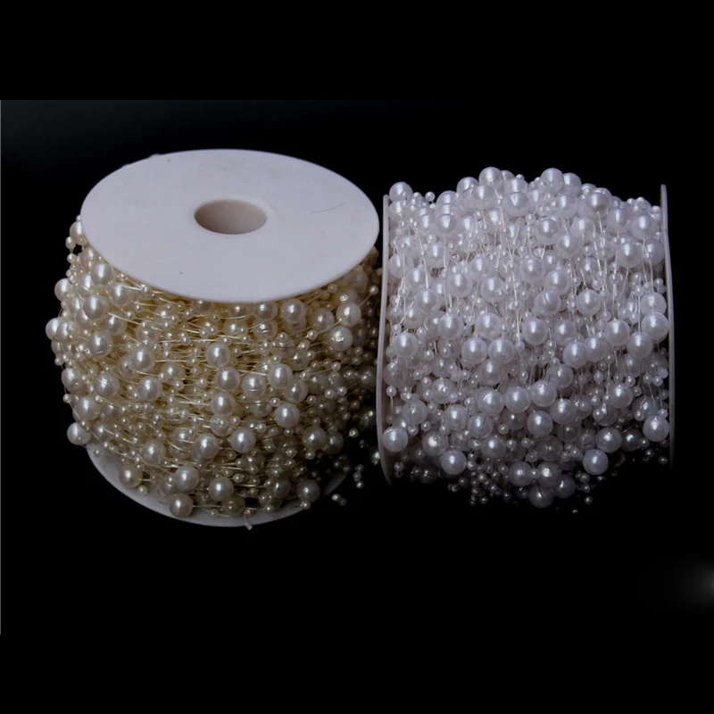 1 М Лески Искусственные Жемчужины Бусы Гирлянда Цветы Свадьба Украшения все виды