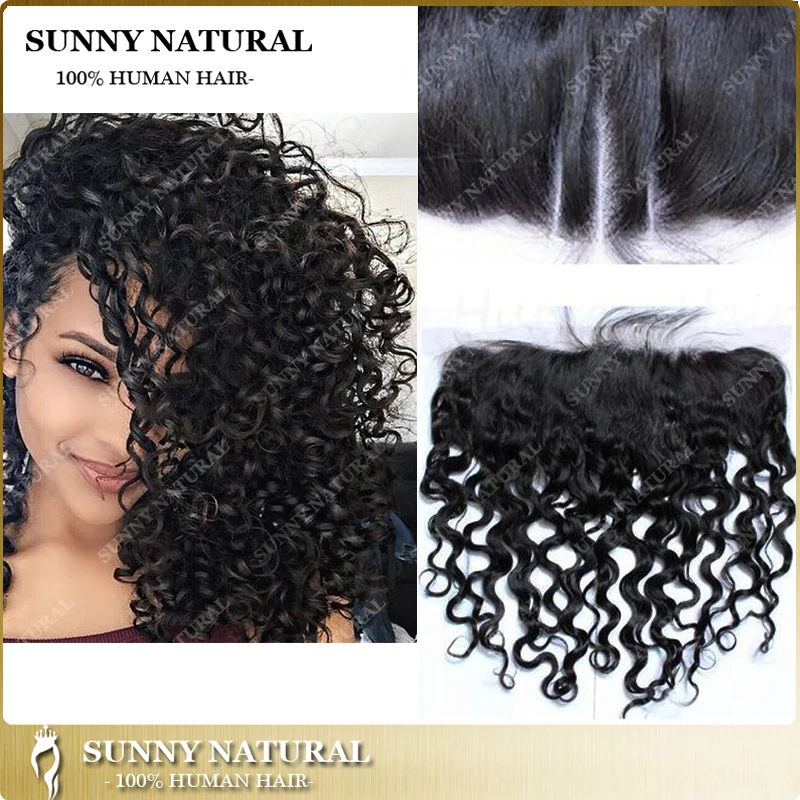 Перуанский Вьющиеся Кружева Фронтальная Закрытие 100% Необработанные Девы