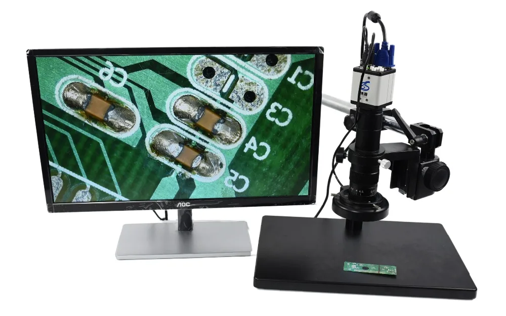 1080P HDMI USB промышленный микроскоп камера 18X 200X с высоким рабочим расстоянием