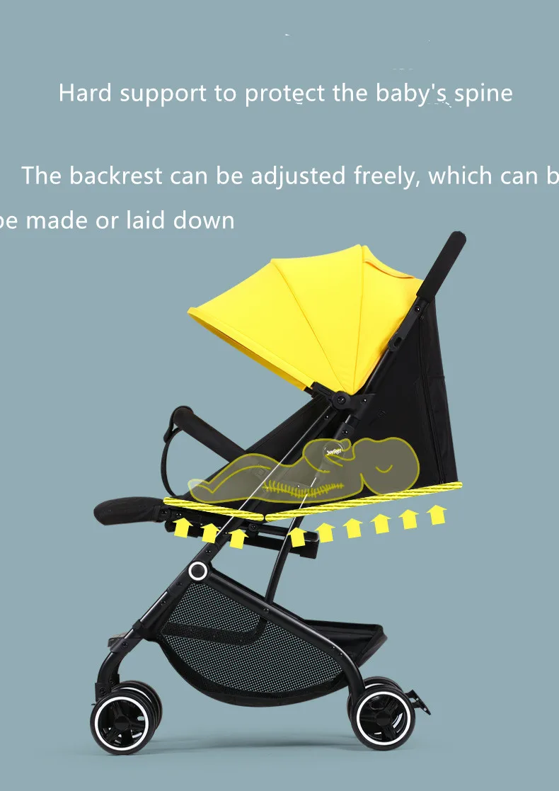 Easy to sit and lie on baby stroller ultralight portable folding baby stroller for children 0/1 to 3 years old