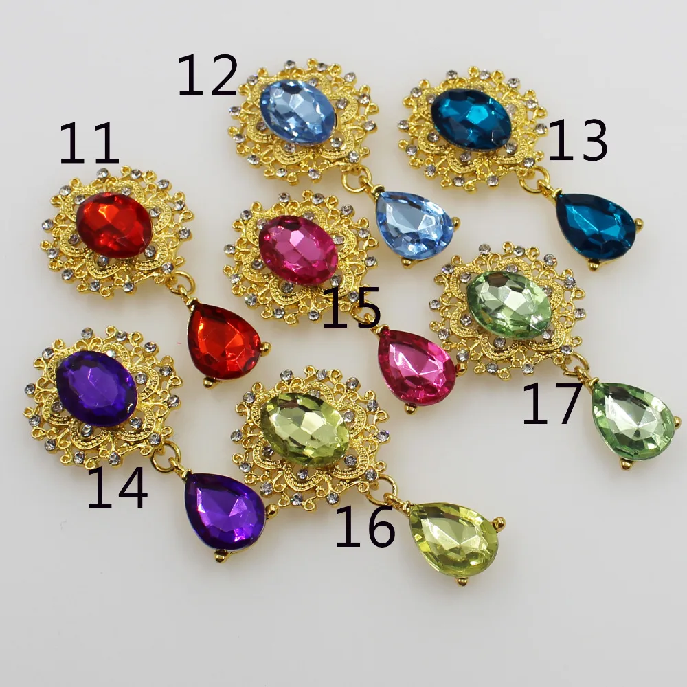 10 шт. свадебные приглашения на пуговицах стразы Винные бокалы украшения Золотой