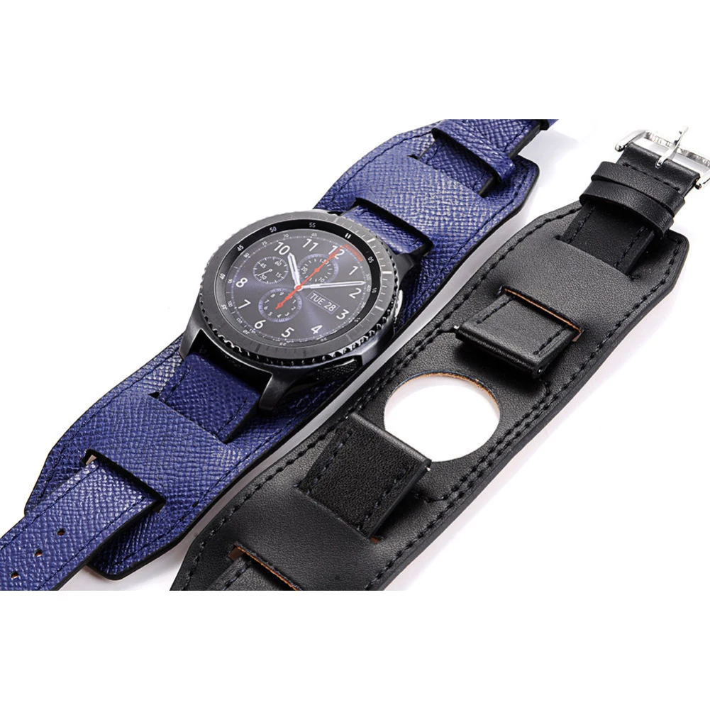 Браслет из натуральной кожи для часов samsung galaxy Watch 46 мм 42 gear S3 Frontier huawei watch GT Сменный