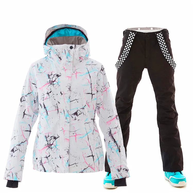 jacket pants k Зимняя Лыжная куртка для женщин, ветрозащитная, водонепроницаемая, для сноубординга, наборы для альпинизма, для снежного катания на лыжах, женский дизайн, большой размер, для кемпинга, походов, костюм - Цвет: jacket pants k