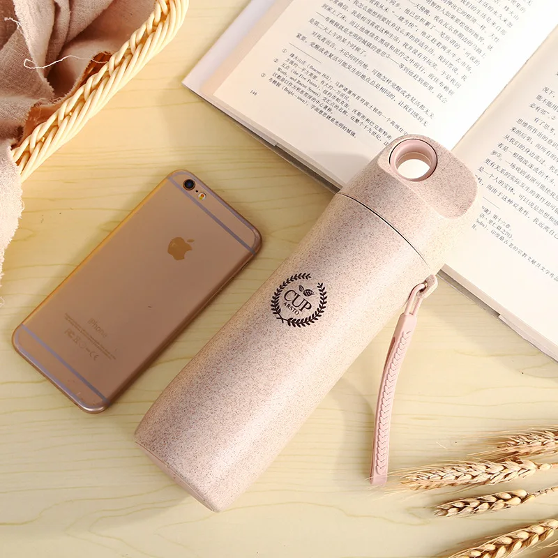 Чашка из пшеничной соломы Бутылка Студенческая креативная ручная чашка