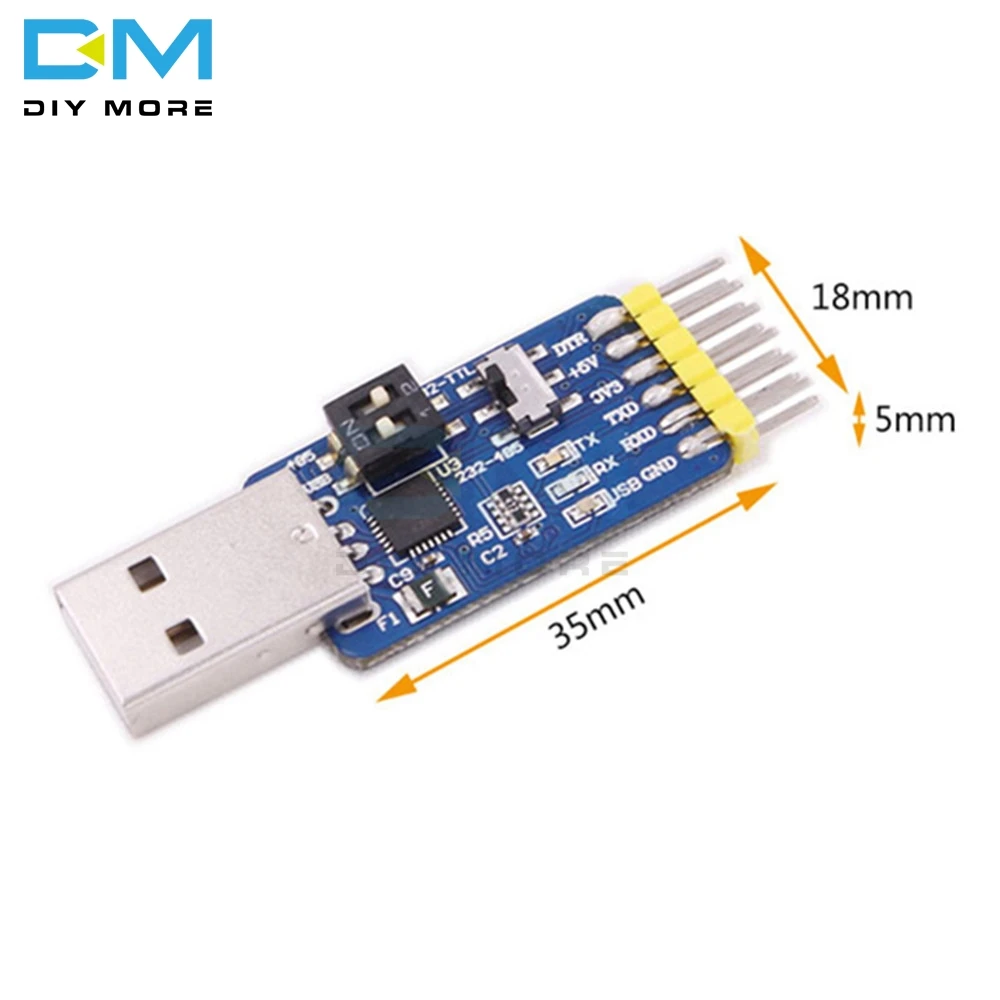 Преобразователь 6 в 1 с USB CP2102 на TTL RS232 RS485 модуль преобразования 3 В 5 ARM STM32 защита от