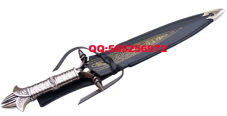 S4808 ANATHROS меч земляного воина ALUEN нож с черным кожаным футляром 27 дюймов|black sword|sword