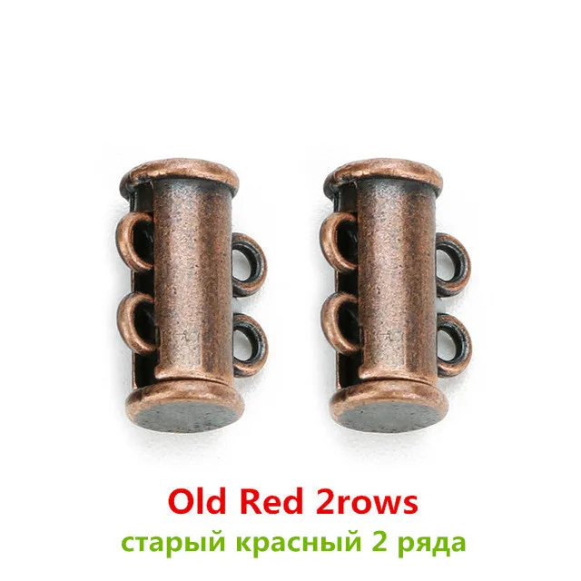Old Red 2rows Fostfo Лидер продаж 5 шт./лот медь сильные магнитные замочки для ожерелья браслеты конец застежки Разъем Diy ювелирных изделий поставки - Цвет: Old Red 2rows