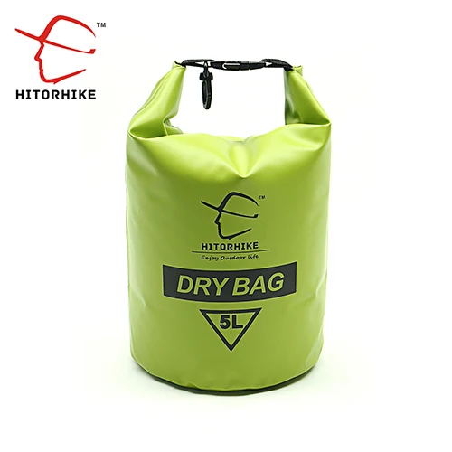 HITORHIKE 5L сумка для дрифтинга Водонепроницаемая сухая сумка рюкзак каноэ каяк рафтинг плавающие сумки для хранения складные наборы для путешествий на лодках - Цвет: green