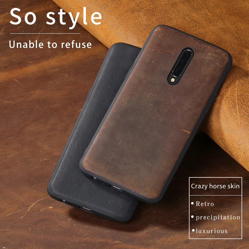 LANGSIDI Original Genuine leather Case For Oneplus 9 pro 8 8t 6 7T 9R one plus nord 2 n10 n200 protective Shockproof cover |