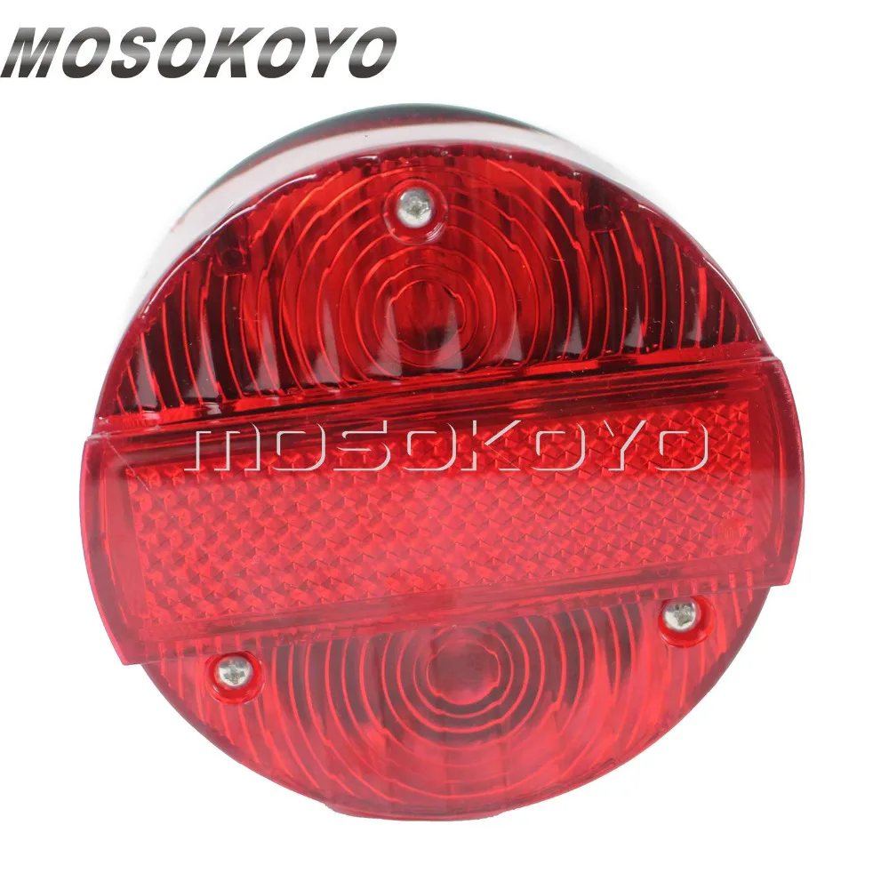Круглый задние габаритные огни мотоцикла красный задний фонарь для MZ ETZ SUZUKI TS 125 150