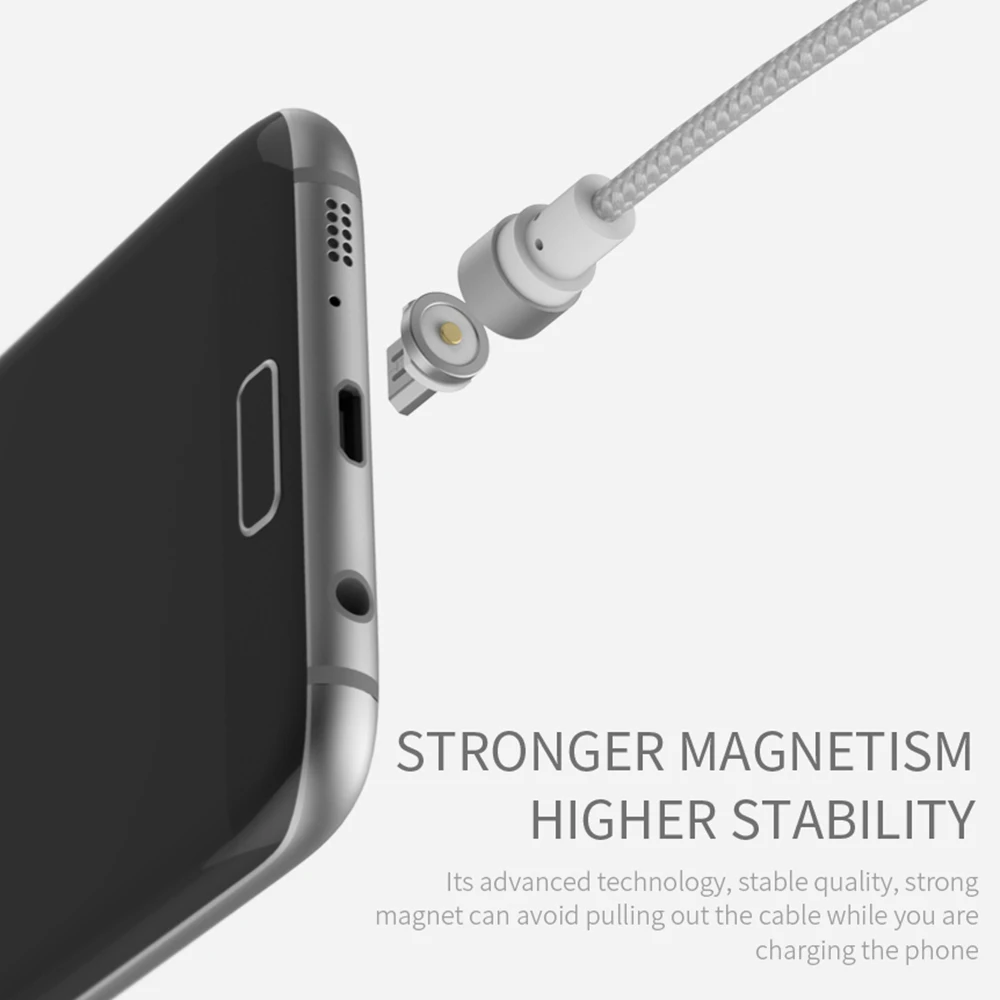 WSKEN Круглый Магнитный кабель Micro USB типа C магнитная зарядное устройство для iPhone XR