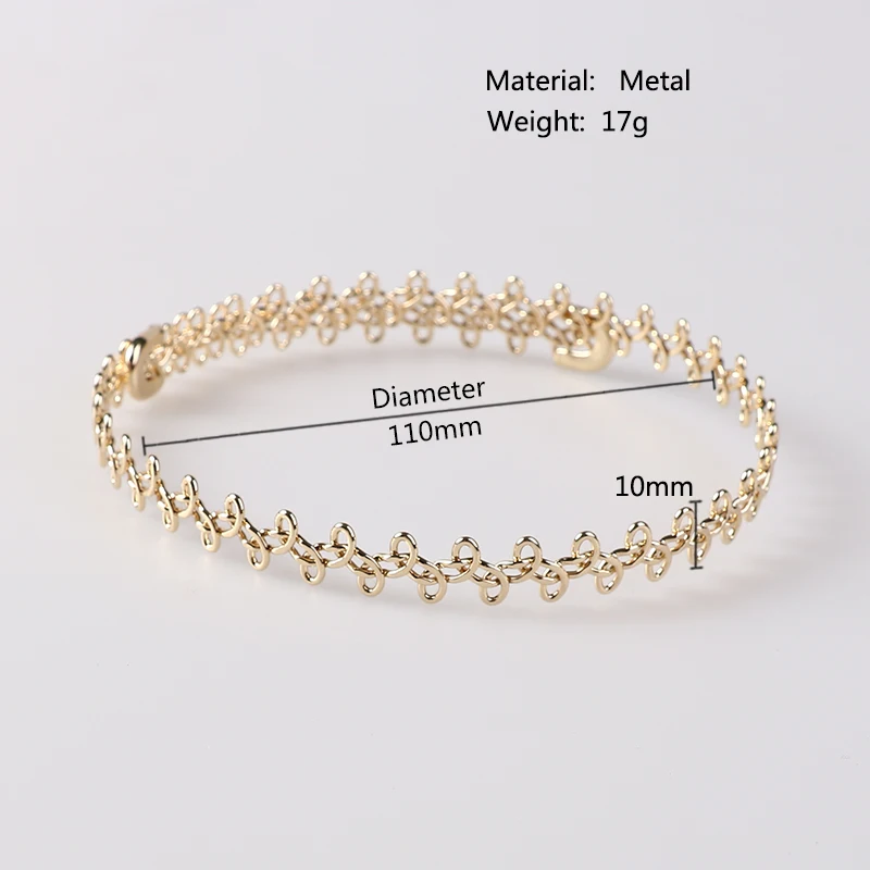 2017 Мода Металлические Крутящий Момент Золотой Пересек Чокеры Ожерелье Ювелирных