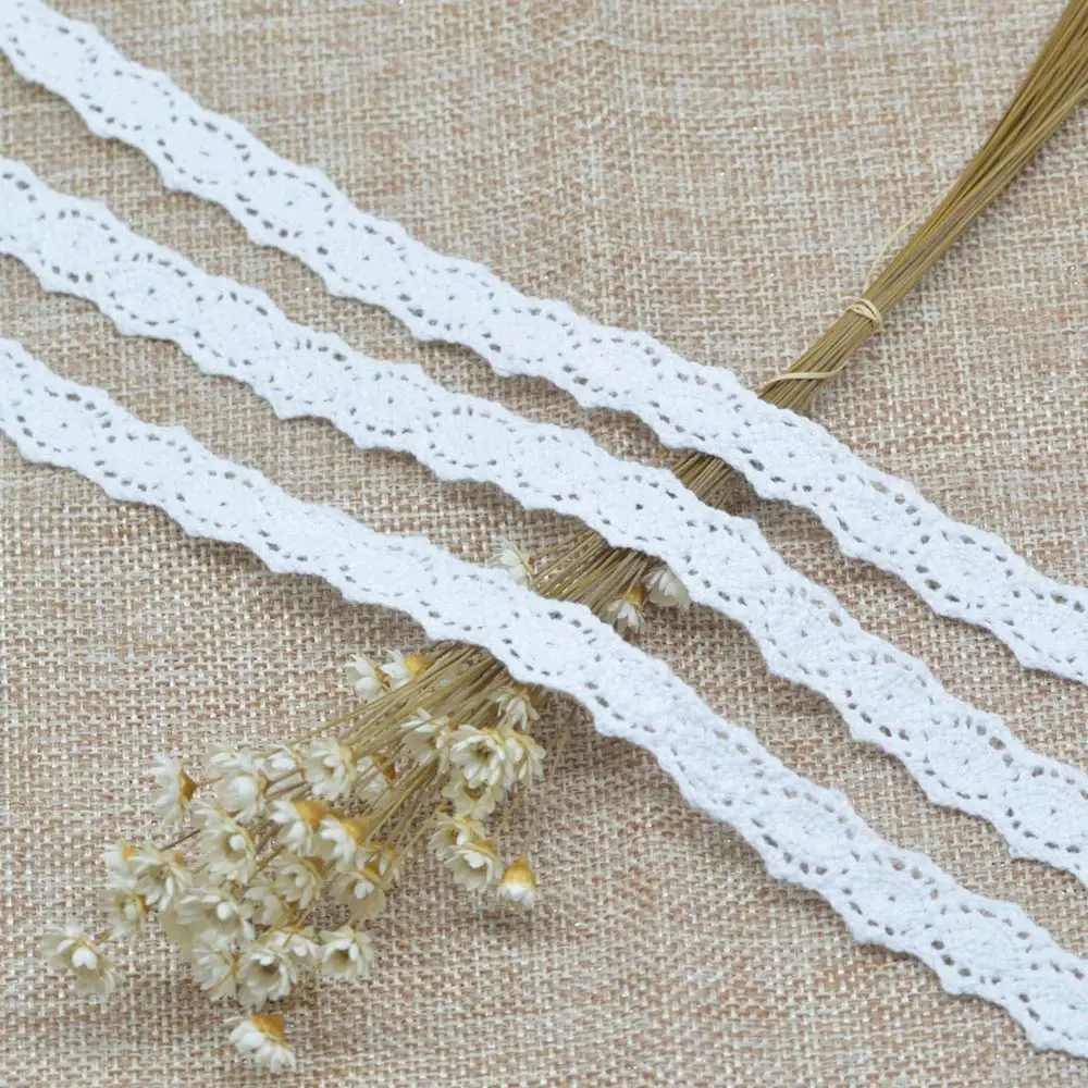 KALASO 5 ярдов красивый белый Высококачественный вязаный цветок из хлопковых нитей