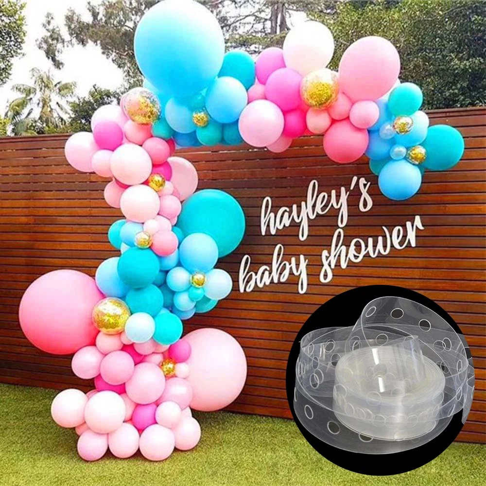 15M Balloons Accessories Balloon Chain PVC Rubber Wedding Birthday Party Backdrop Decor Balloon Chain Arch Clips Decor Supplies