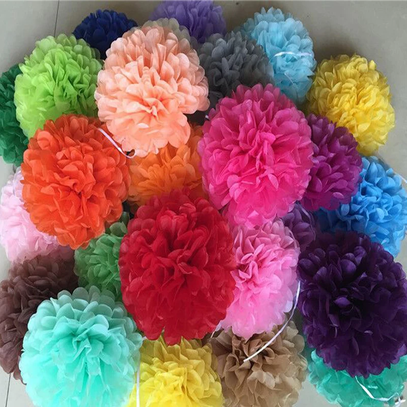 9 шт./компл. Смешанная Голубой ткани сердца Бумага Цветы шары висит Фонари