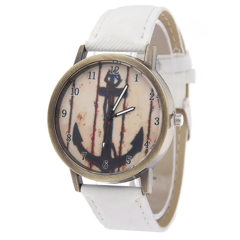 2018 Горячие винтажные часы с матросским принтом якорь женские очаровательные