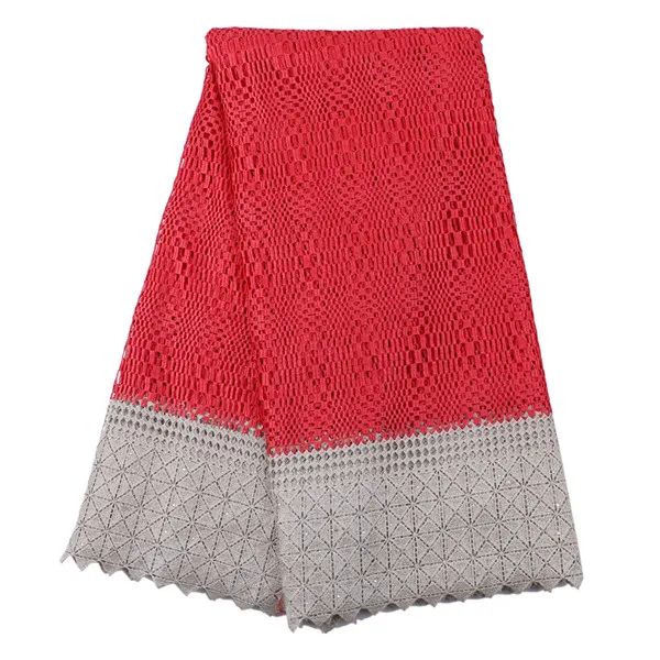 Хорошее Качество Гипюр Шнур Кружевной Ткани Вышитые Африканский Растворим В