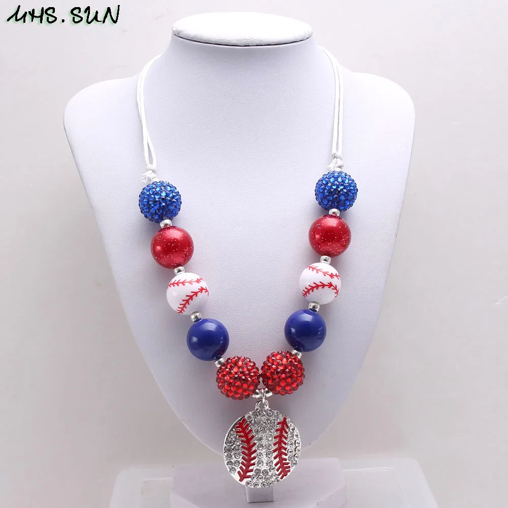 MHS. SUN новейшее детское массивное ожерелье из бусин с бусинами со стразами