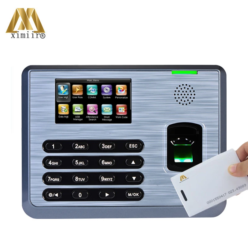 

TX628 RFID посещаемости времени по отпечаткам пальцев устройства TCP/IP 3 дюймов сенсорный экран Экран Применение в фабрика офисной прихода сотруд...