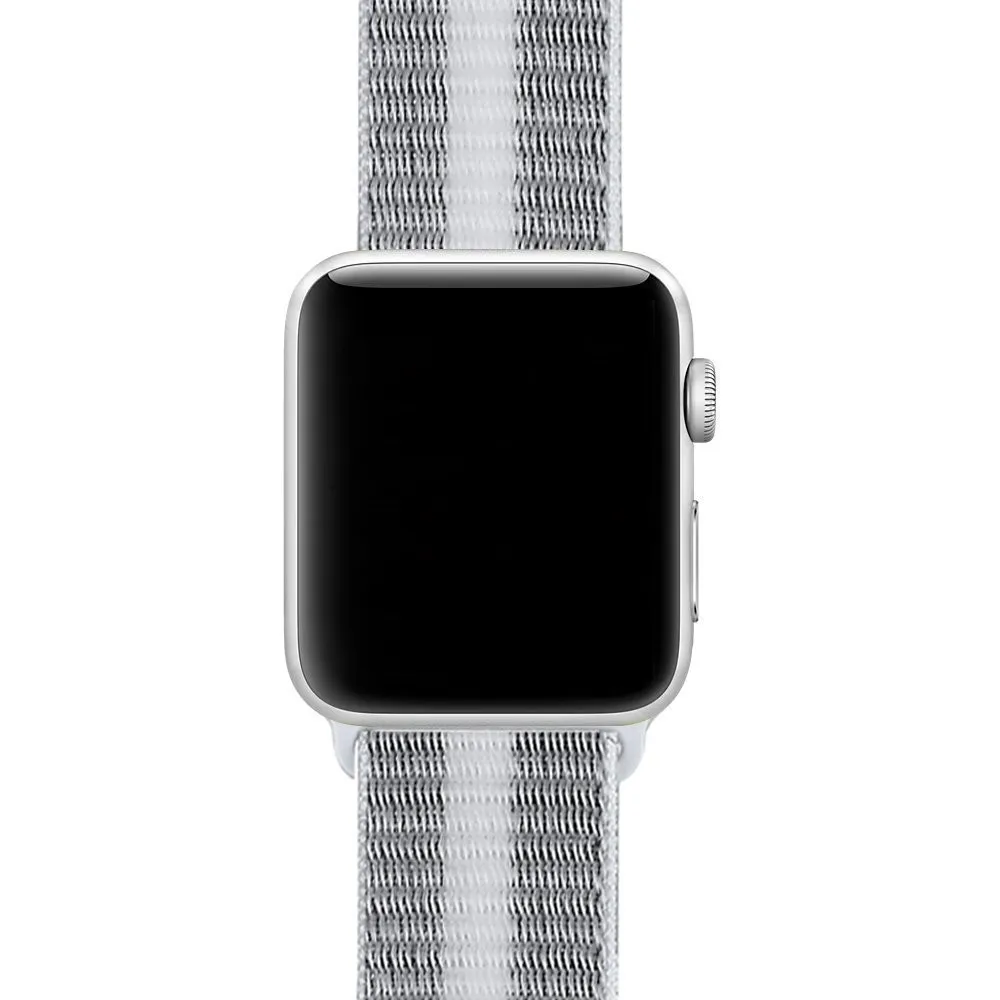 Нейлоновый спортивный бесшовный ремешок для наручных часов iwatch, 4 цвета, в полоску, легкий мягкий сплетенный ремешок для наручных часов Apple Watch 4 серии 3/2/1 38 мм 42 мм 40 мм 44 мм