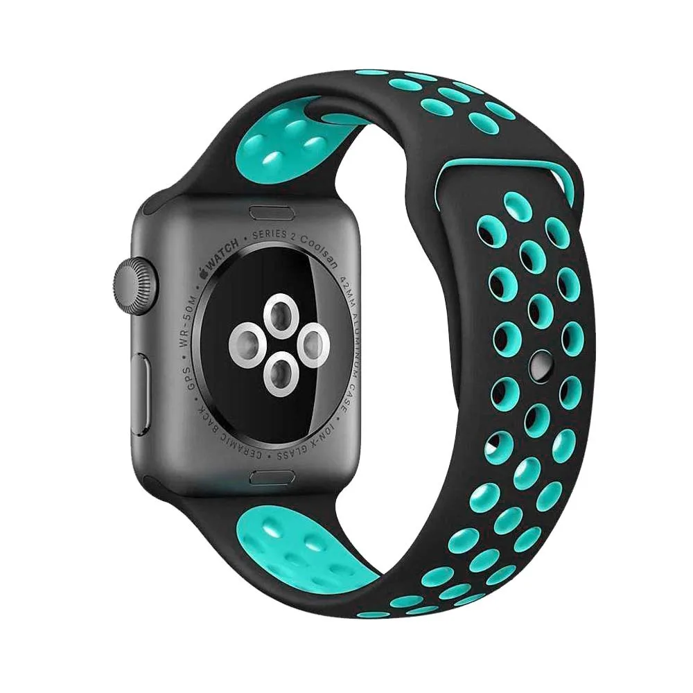 Новый спортивный силиконовый ремешок для наручных часов Apple watch версии 3 2 1 Iwatch 42