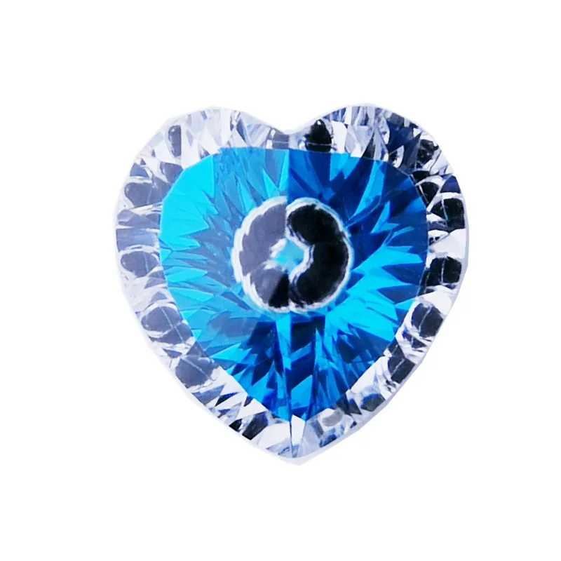 

Evil's eyes heart shaped navy white cubic zircon the millennium cut for jewelry making DIY loose stones gorgeous period jewelry