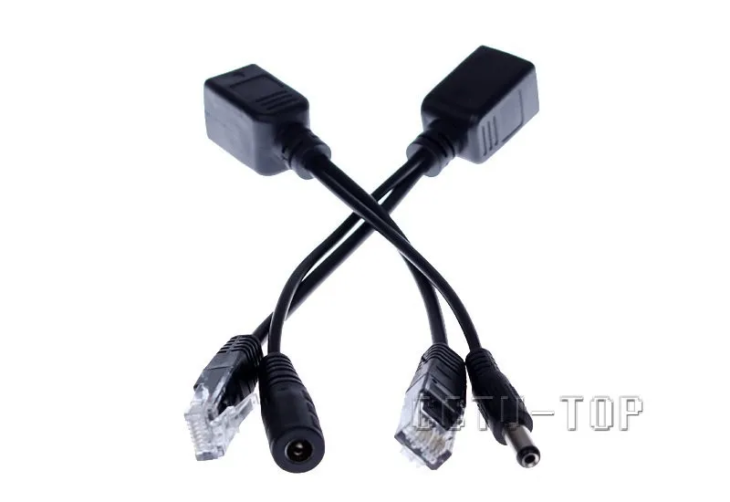 2 пар/лот PoE Пассивный кабель разветвитель питания по Ethernet для PoE ip-камеры PoE разветвитель и инжектор кабель комплект PoE адаптер