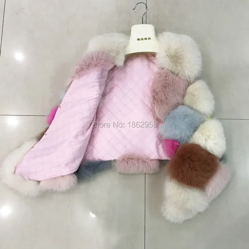 Женский короткий меховой жилет толстый теплый из лисьего меха с круглым вырезом