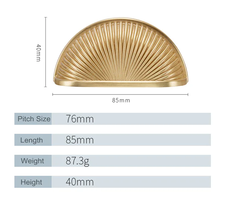 

Кухонная ручка в форме ракушки золотая для шкафа ручки для выдвижных ящиков для мебели из цинкового сплава