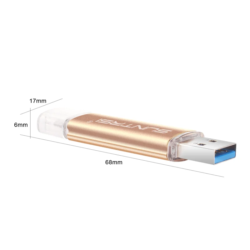 Suntrsi USB Flash Drive 64 ГБ OTG USB 3.0 Флешки Высокая Скорость металл USB ФЛЭШ-Накопитель Индивидуальный Логотип USB Флэш-Накопитель 64 ГБ