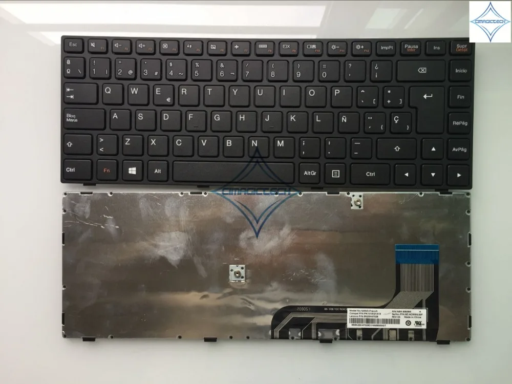 Клавиатура teclado для ноутбука Lenovo Ideapad 100 14IBY 14 5N20H47046 PK131EQ1A12 SP испанская клавиатура с