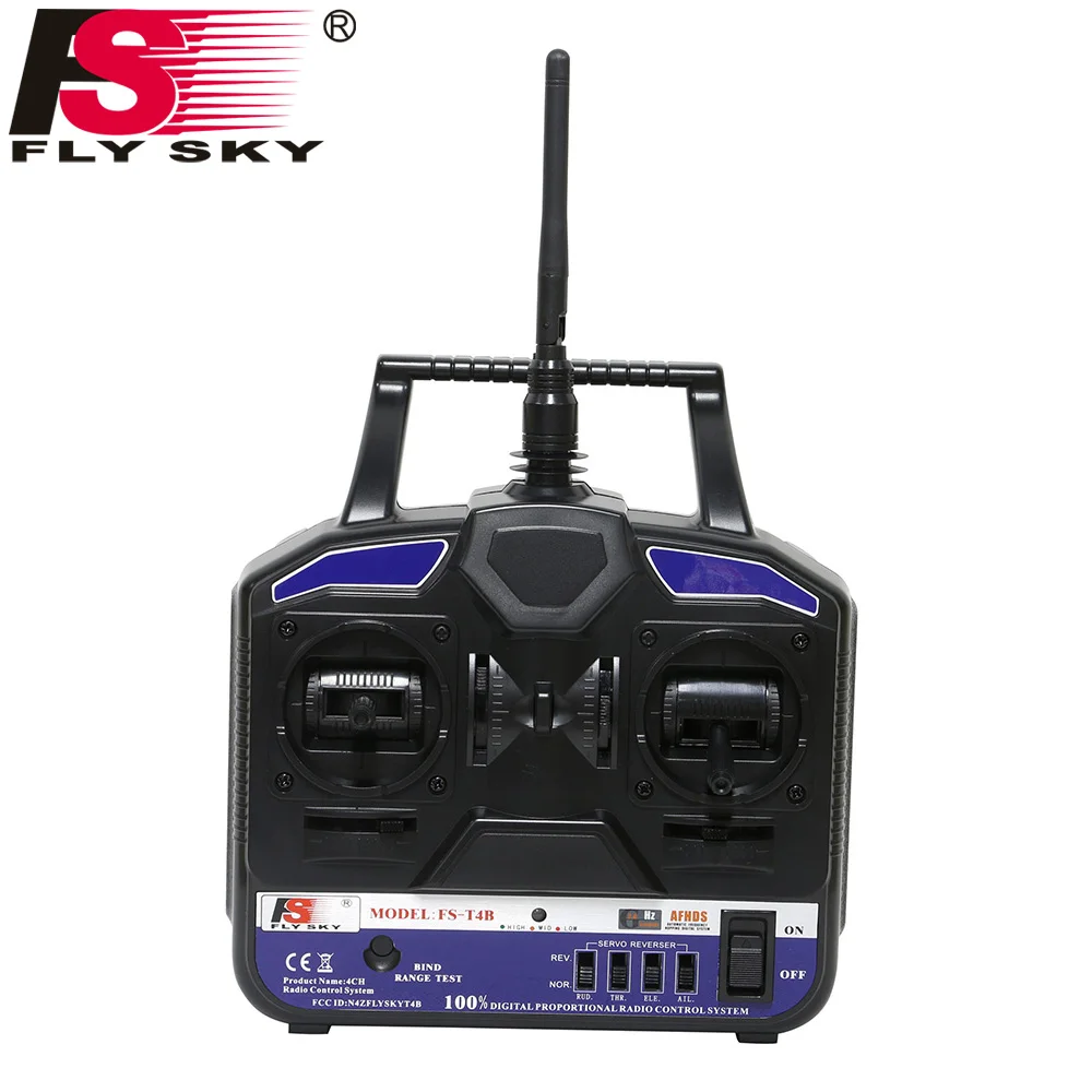 Flysky FS T4B 2 4G 4CH Радиоуправляемый передатчик + R6B приемник для Heli самолета