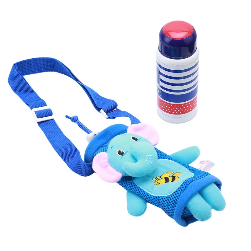 Горячий мультфильм животных младенца бутылки воды мешок держать молоко теплый