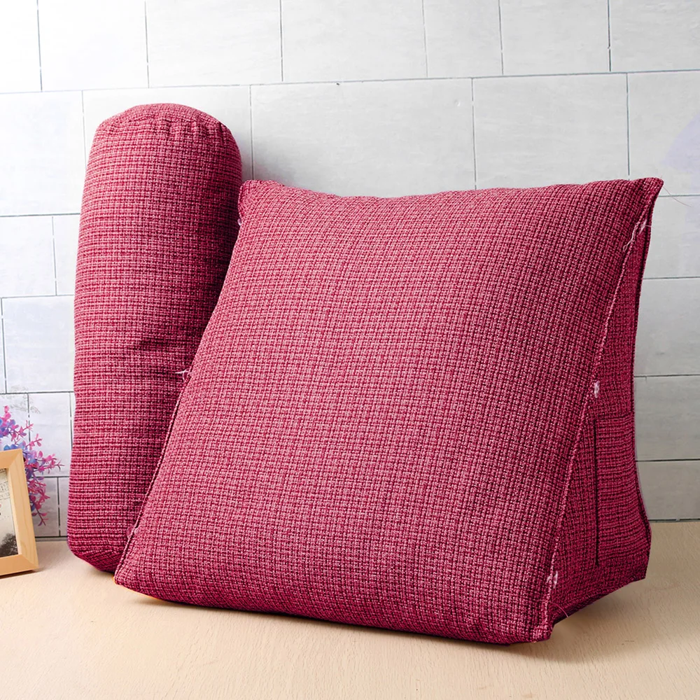 Шейный защита подушки Лен мягкая задняя Подушка КЛИН Офис трансформируемый